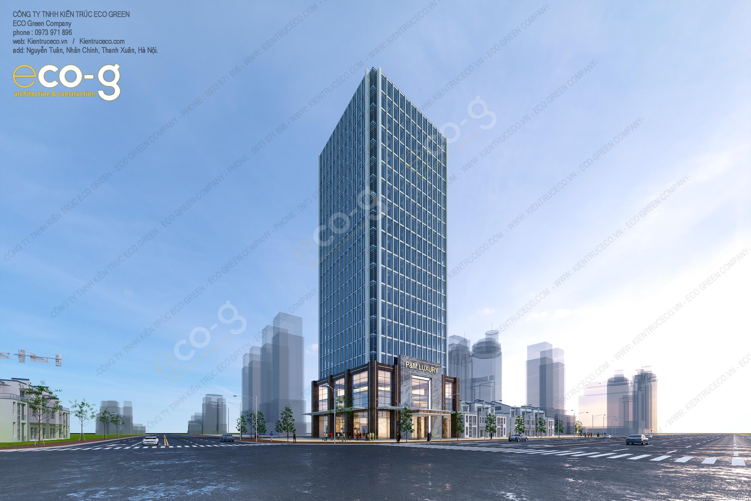 Thiết kế tòa nhà văn phòng P&M Luxyry