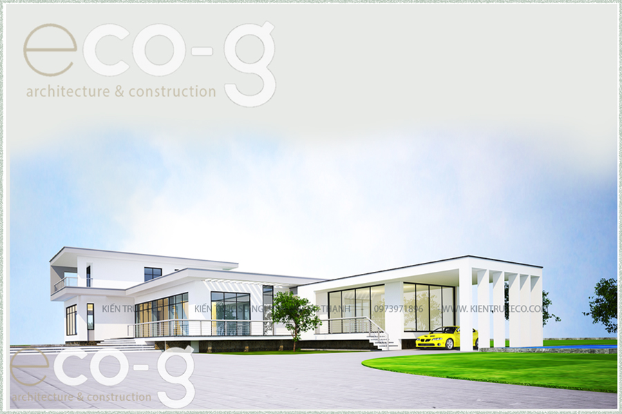 Thiết kế biệt thự vườn hiện đại 1 tầng