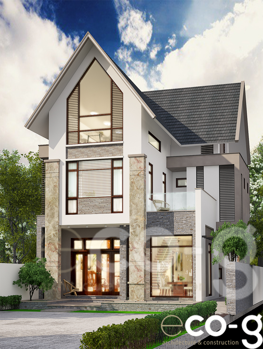 Thiết kế biệt thự, biệt thự hiện đại chị Loan