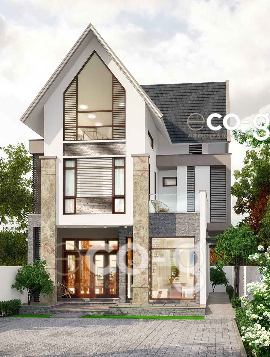 Thiết kế biệt thự, biệt thự hiện đại chị Loan