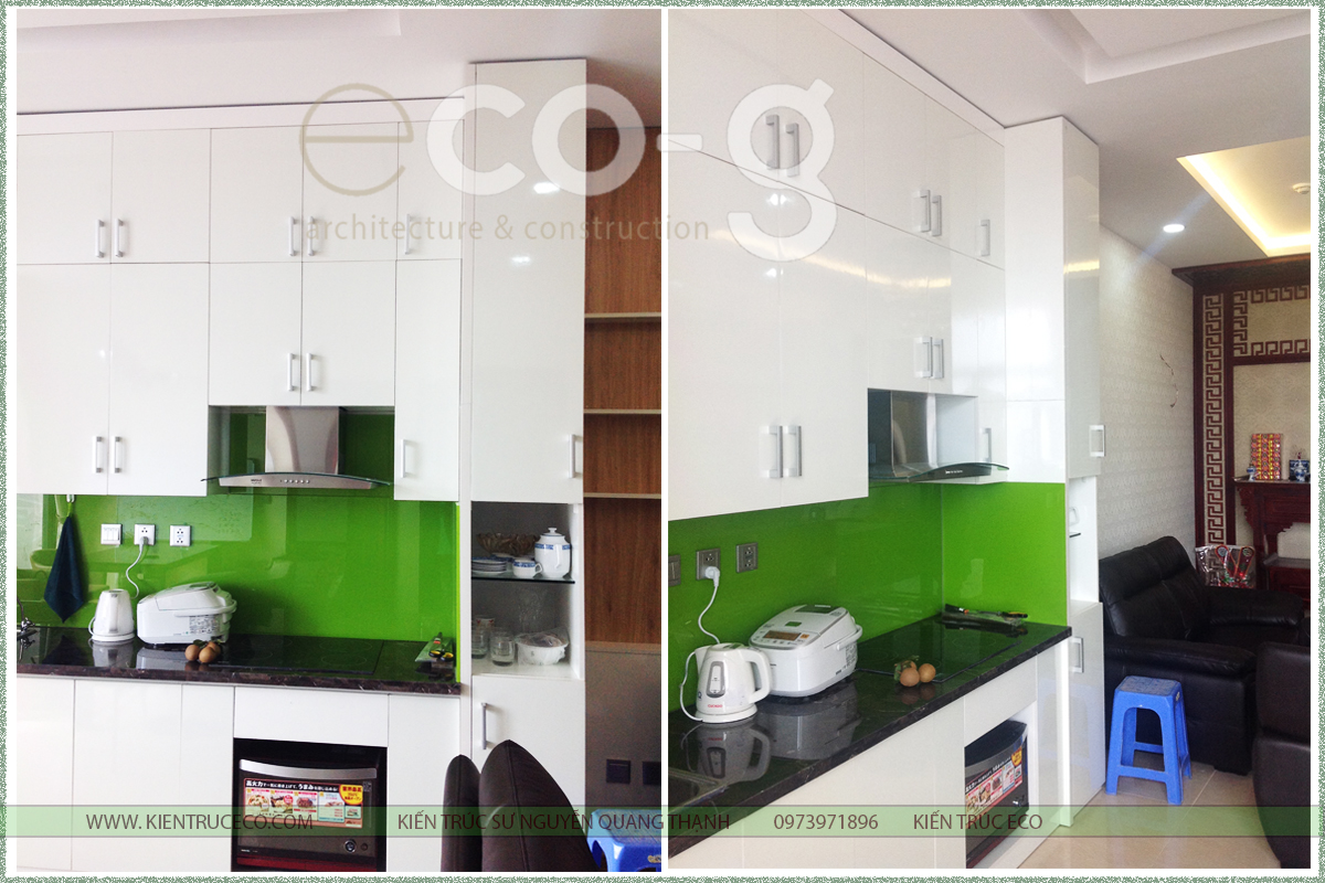 Nội thất phòng bếp và ăn chung cư Tràng An
