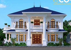 Thi công biệt thự 2 tầng mái thái - Văn Giang 