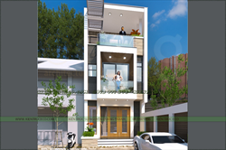 thiết kế nhà lô hiện đại 3 tầng - mr hiếu