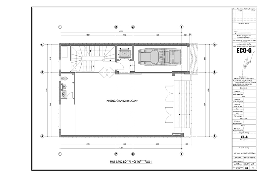 Thiết kế biệt thự, Biệt thự Văn Giang, A Hiến